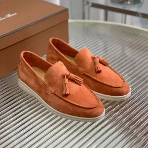 lp dot sole walk loafer brownish pink suede
