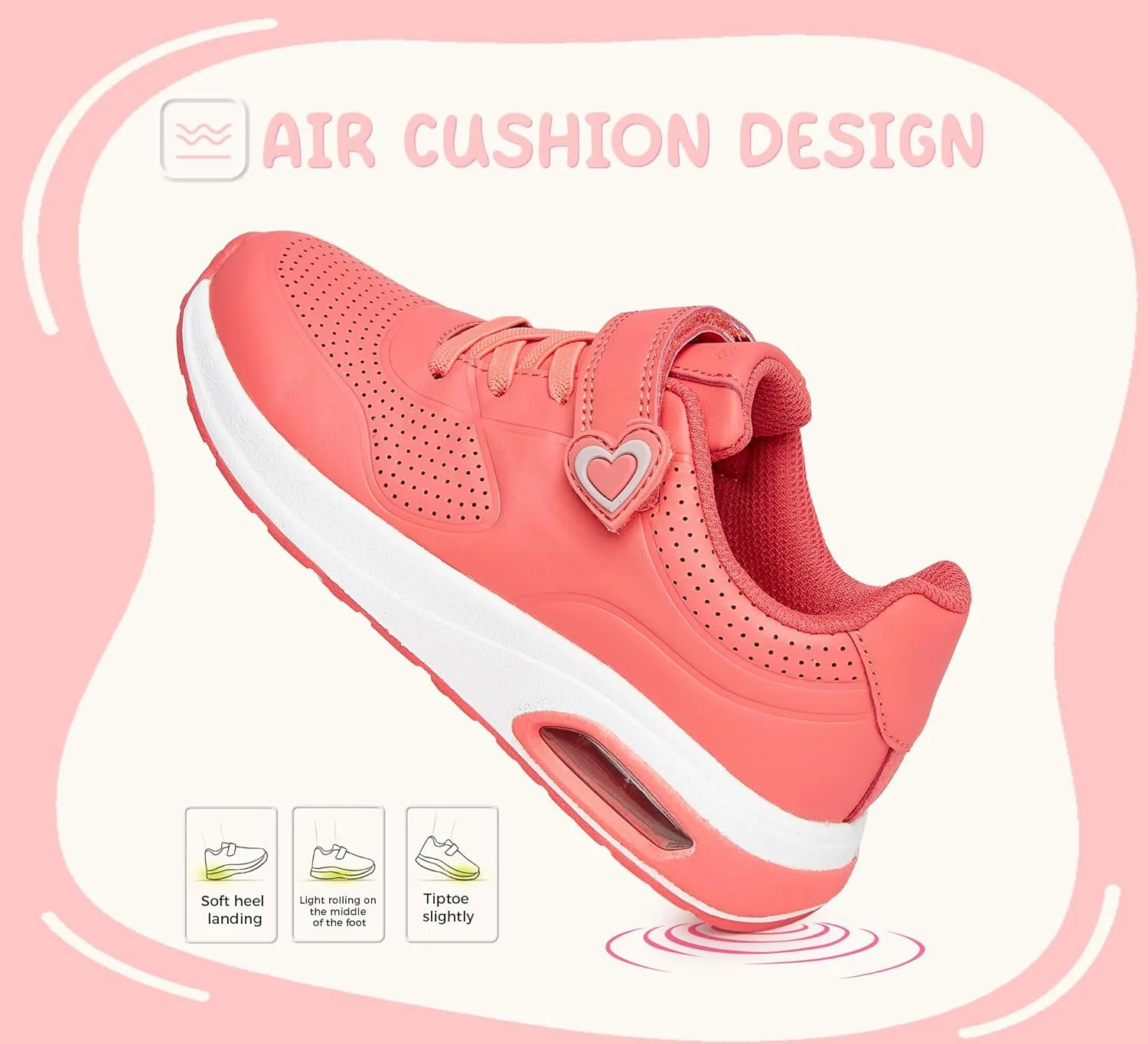 LUCKY STEP Boys Girls Athletic Running Shoes Air Lightweight Fashion Sneakers Casual Breathable Tennis Trainers for Little Kids