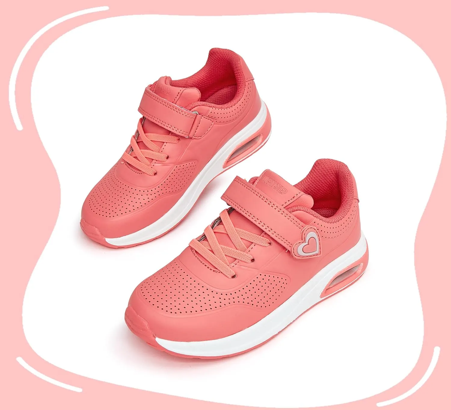 LUCKY STEP Boys Girls Athletic Running Shoes Air Lightweight Fashion Sneakers Casual Breathable Tennis Trainers for Little Kids