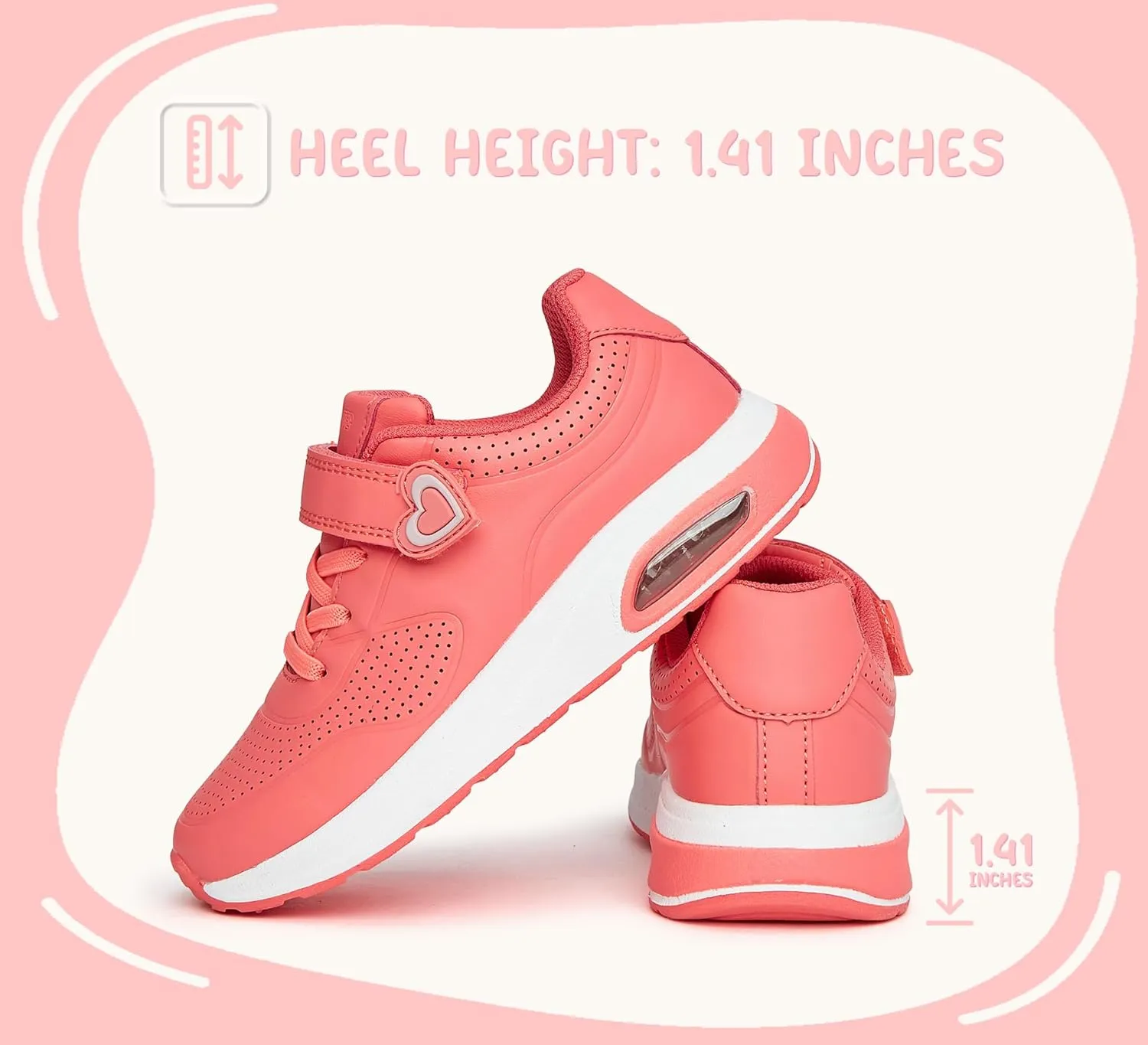 LUCKY STEP Boys Girls Athletic Running Shoes Air Lightweight Fashion Sneakers Casual Breathable Tennis Trainers for Little Kids