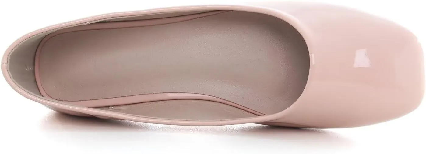 LUXINYU Flats for Women Classic Pointed Toe Slip-On Ballet Flats Soft Pu Leather Dress Shoes Comfortable Loafers Lightweight