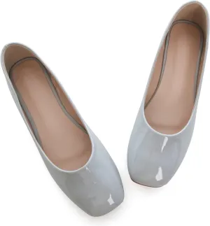 LUXINYU Flats for Women Classic Pointed Toe Slip-On Ballet Flats Soft Pu Leather Dress Shoes Comfortable Loafers Lightweight