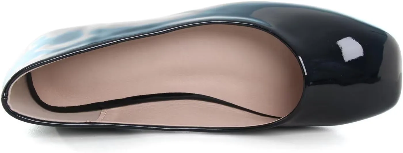 LUXINYU Flats for Women Classic Pointed Toe Slip-On Ballet Flats Soft Pu Leather Dress Shoes Comfortable Loafers Lightweight
