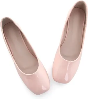 LUXINYU Flats for Women Classic Pointed Toe Slip-On Ballet Flats Soft Pu Leather Dress Shoes Comfortable Loafers Lightweight