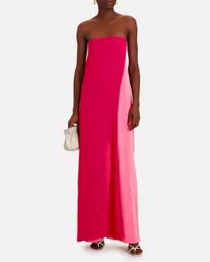 Macumba Strapless Satin Jersey Jumpsuit