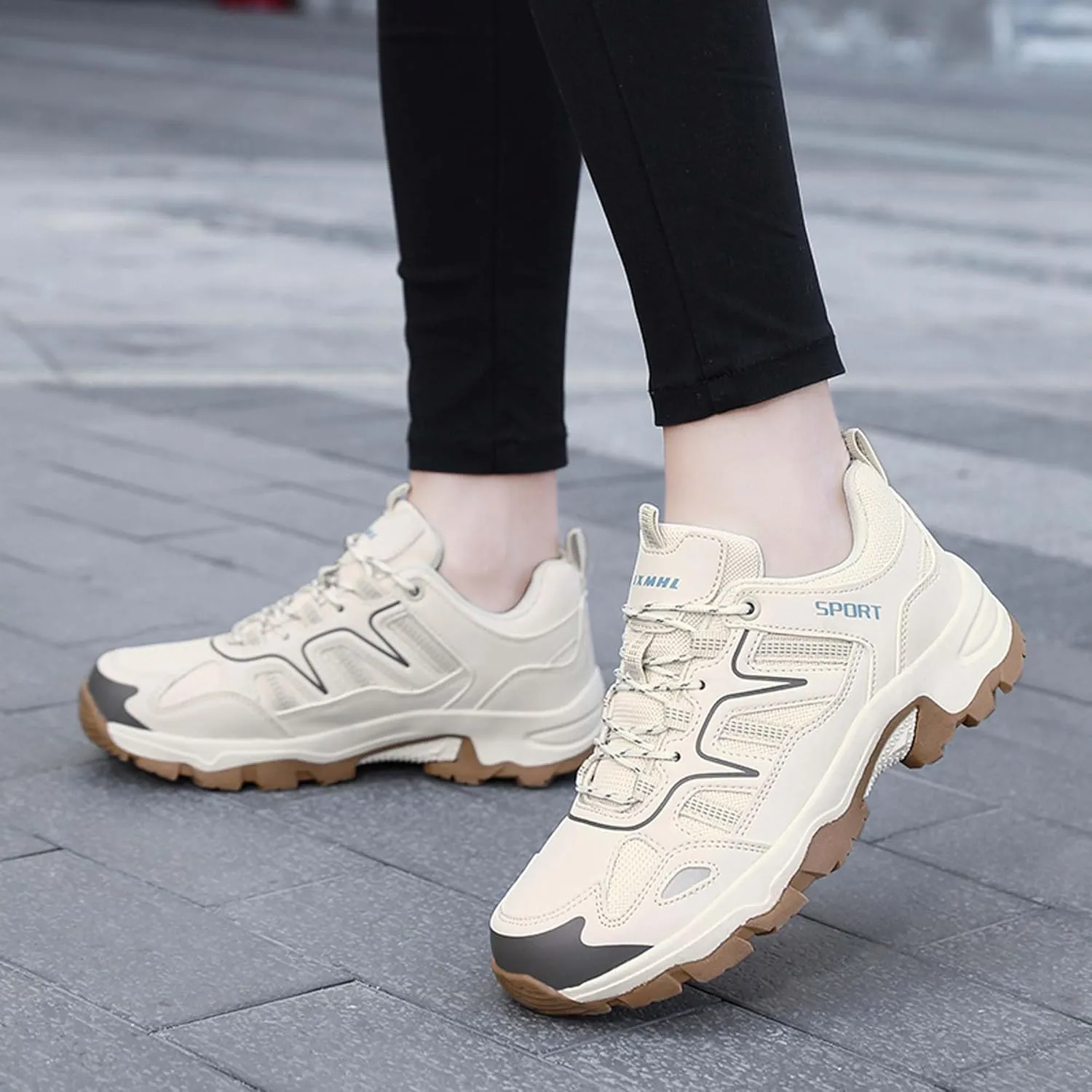 Men Women Non-slip Climbing Shoes Waterproof Sports Hiking Shoes Cross-country Running Shoes Outdoor Travel Camping Backpacking Shoes Comfortable Outdoor Sneakers