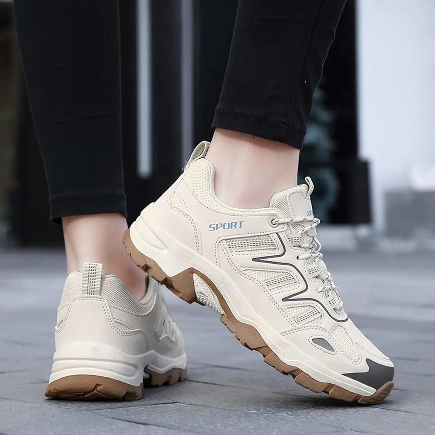 Men Women Non-slip Climbing Shoes Waterproof Sports Hiking Shoes Cross-country Running Shoes Outdoor Travel Camping Backpacking Shoes Comfortable Outdoor Sneakers