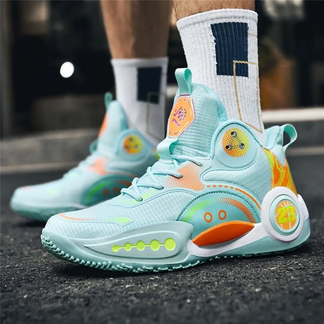 Mens Basketball Shoes for Women High Top Outdoor Streetball Master Breathable Non Slip Fashion Running Sneakers