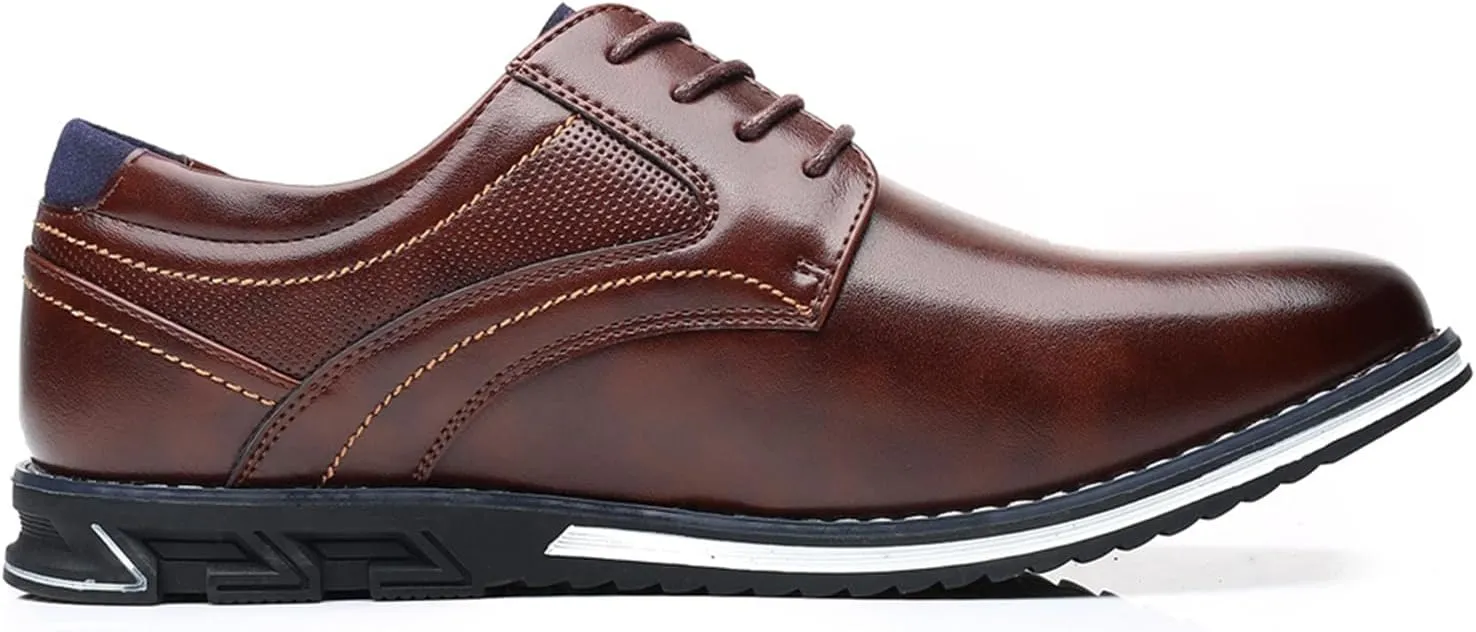 Mens Dress Shoes Pointed-Toe Lace-Up Orthopedic Oxfords Shoes Walking Flat Sneakers Work Office Loafers Driving Shoes