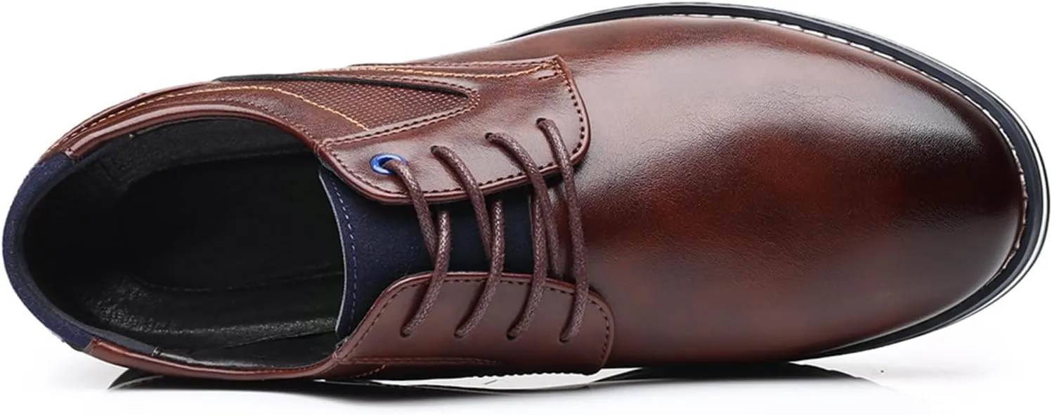 Mens Dress Shoes Pointed-Toe Lace-Up Orthopedic Oxfords Shoes Walking Flat Sneakers Work Office Loafers Driving Shoes