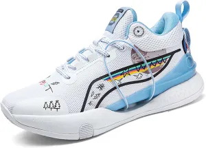 Men's Fashion Basketball Shoes Youth Indoor or Outdoor Professional Competition Training Sneakers Women's Anti-Slip Jogging Tennis Sneakers