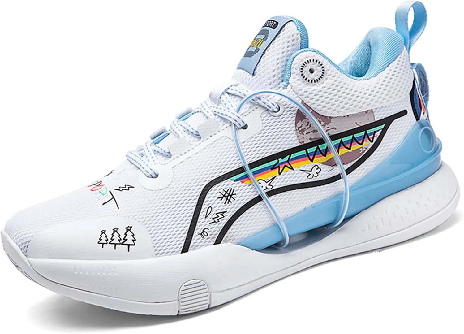 Men's Fashion Basketball Shoes Youth Indoor or Outdoor Professional Competition Training Sneakers Women's Anti-Slip Jogging Tennis Sneakers