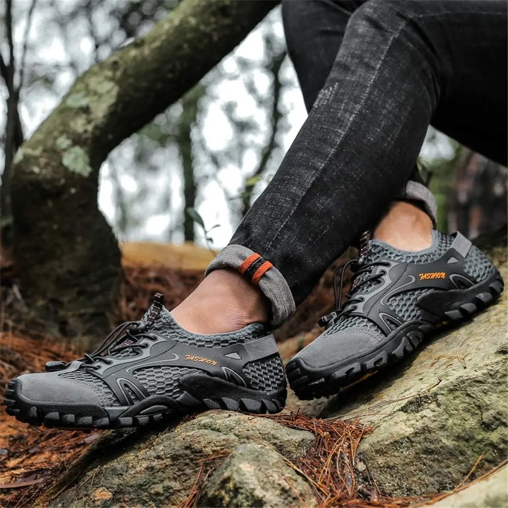 Men's Hiking Shoes Breathable Ultra-Slip Running Barefoot Trekking Mesh Quick Dry Lightweight Outdoor Training Sneakers