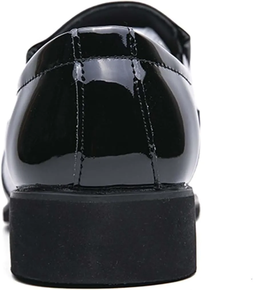 Mens slip on Pointed Toe casual Leather Shoes Snake print studded trim Chelsea Shoes Casual Loafers Mens Formal Loafers Suitable for daily wear, party, nightclub, date, formal wear, etc.(Black /Gold)