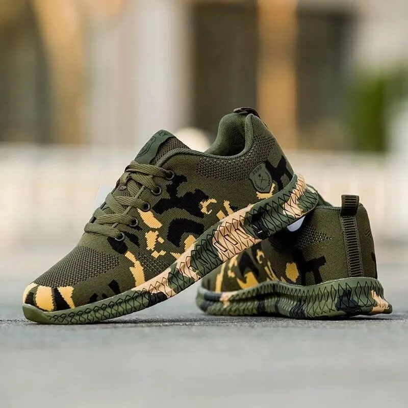 Men's Women's Camo Non Slip Walking Sneakers for Sport Trekking Hiking