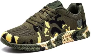 Men's Women's Camo Non Slip Walking Sneakers for Sport Trekking Hiking