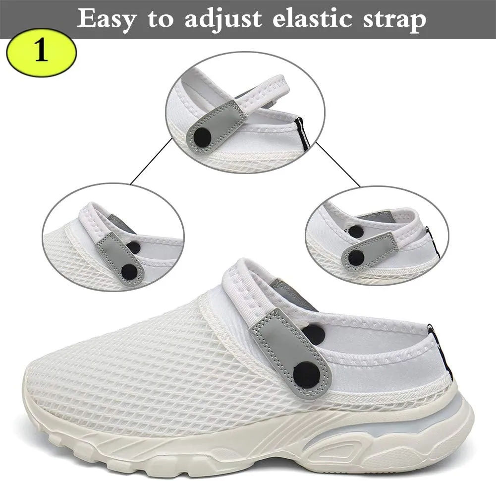 Mens Womens Garden Clogs Shoes Summer Breathable Mesh Sandals Slippers Indoor Outdoor Slippers Quick Drying Water Shoes