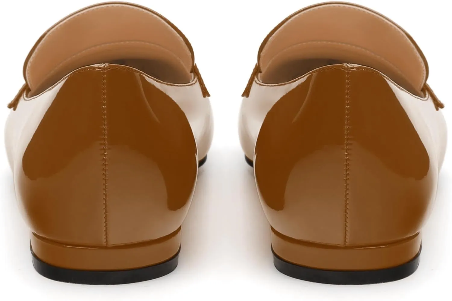 Metal Chain Loafers for Women Pointed Toe Slip on Flats Comfortable Fashion Work Shoes