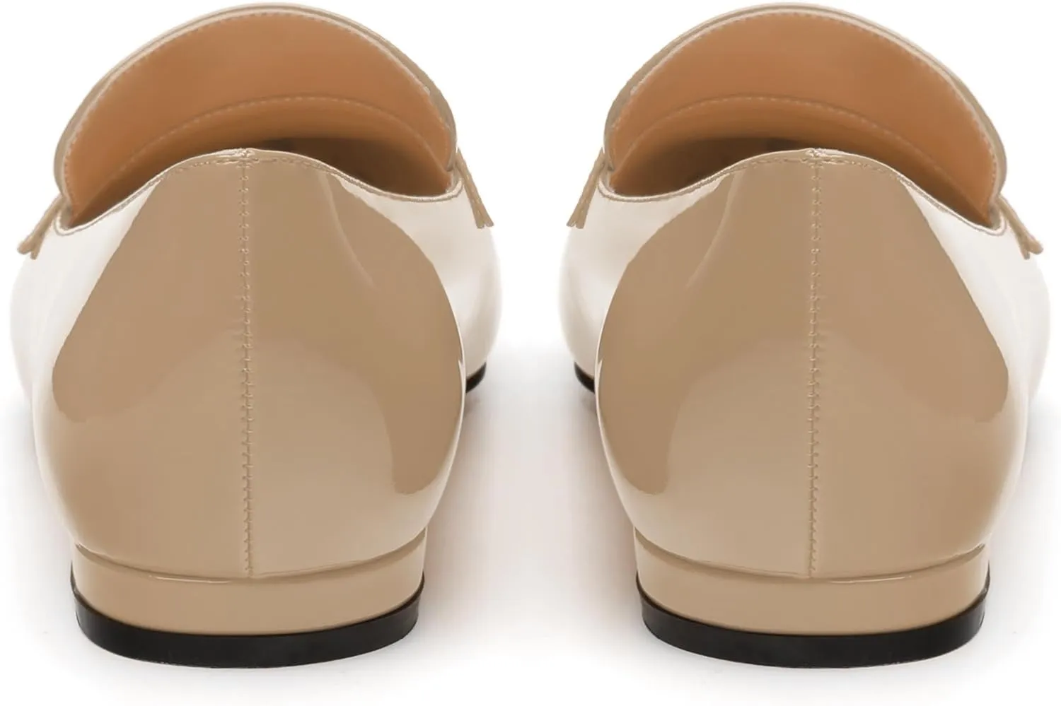Metal Chain Loafers for Women Pointed Toe Slip on Flats Comfortable Fashion Work Shoes