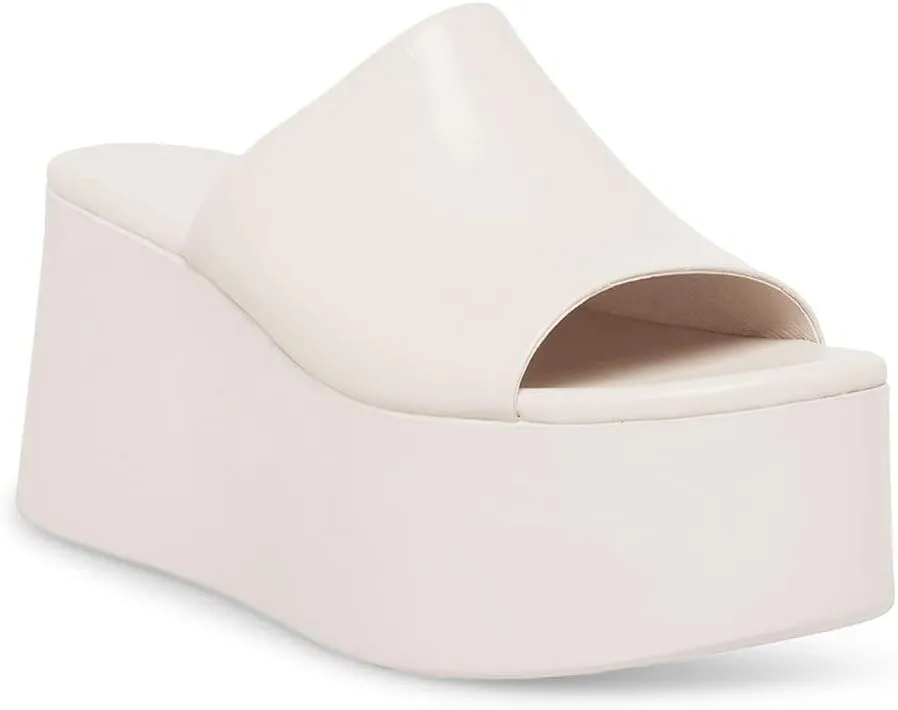 Minshluu Womens Platform Wedge SIides Sandals Open Toe Slip on Lightweight Wedges Sandal