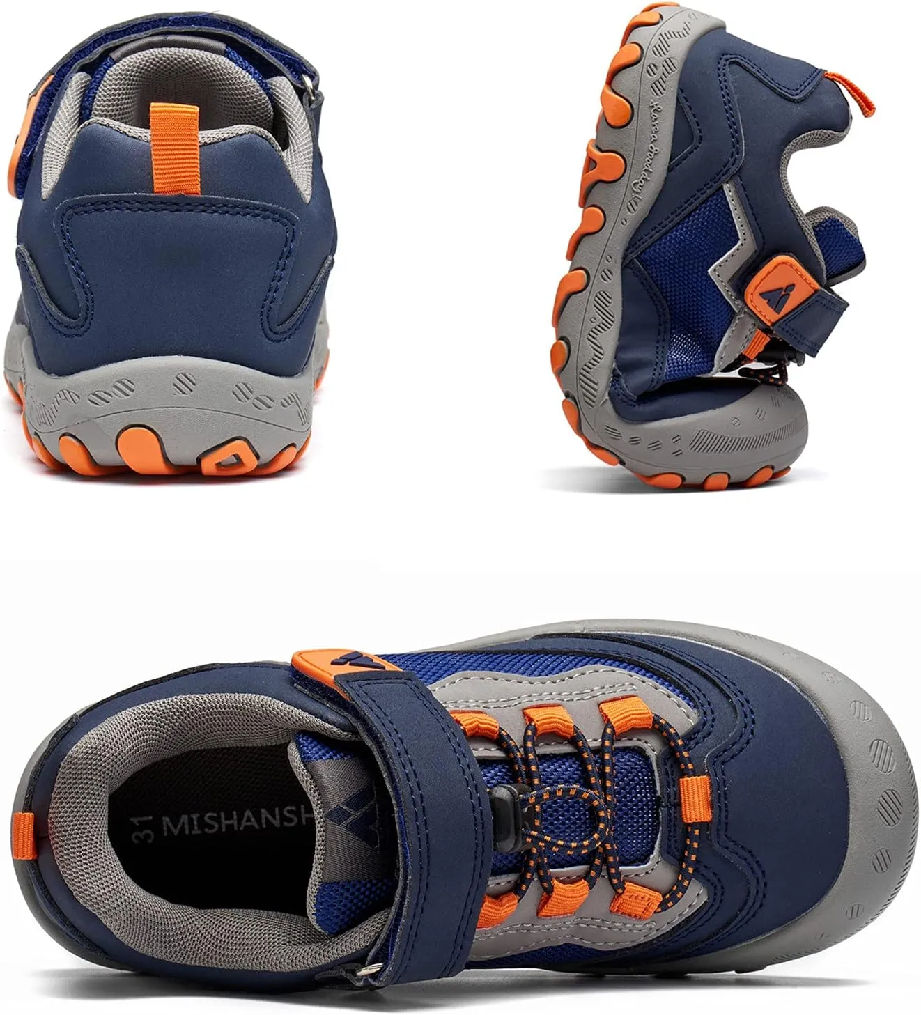 Mishansha Boy's Girl's Hiking Shoes Low Top Sneakers Outdoor Trekking Walking Climbing Running Shoes