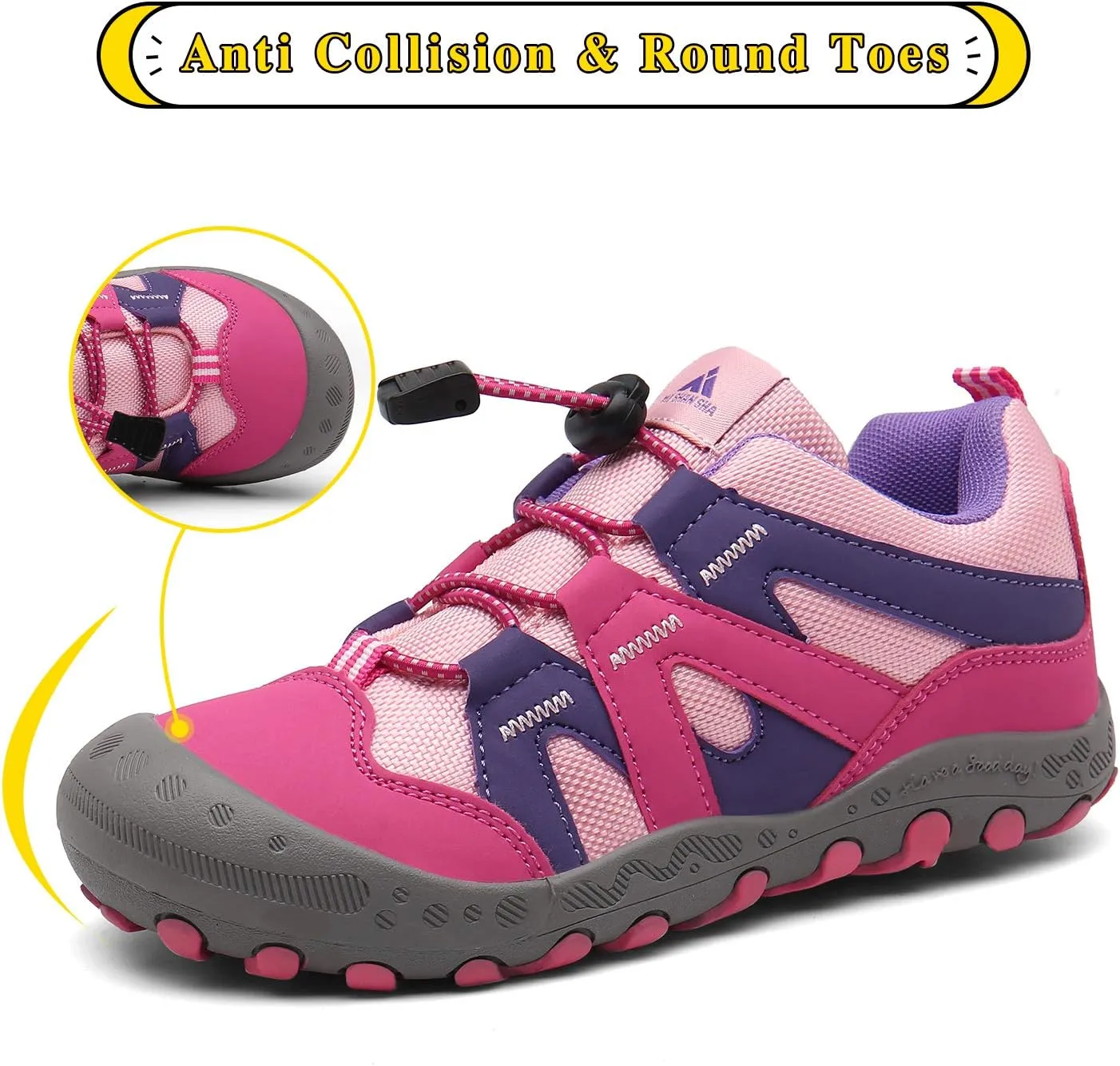 Mishansha Boy's Girl's Hiking Shoes Low Top Sneakers Outdoor Trekking Walking Climbing Running Shoes
