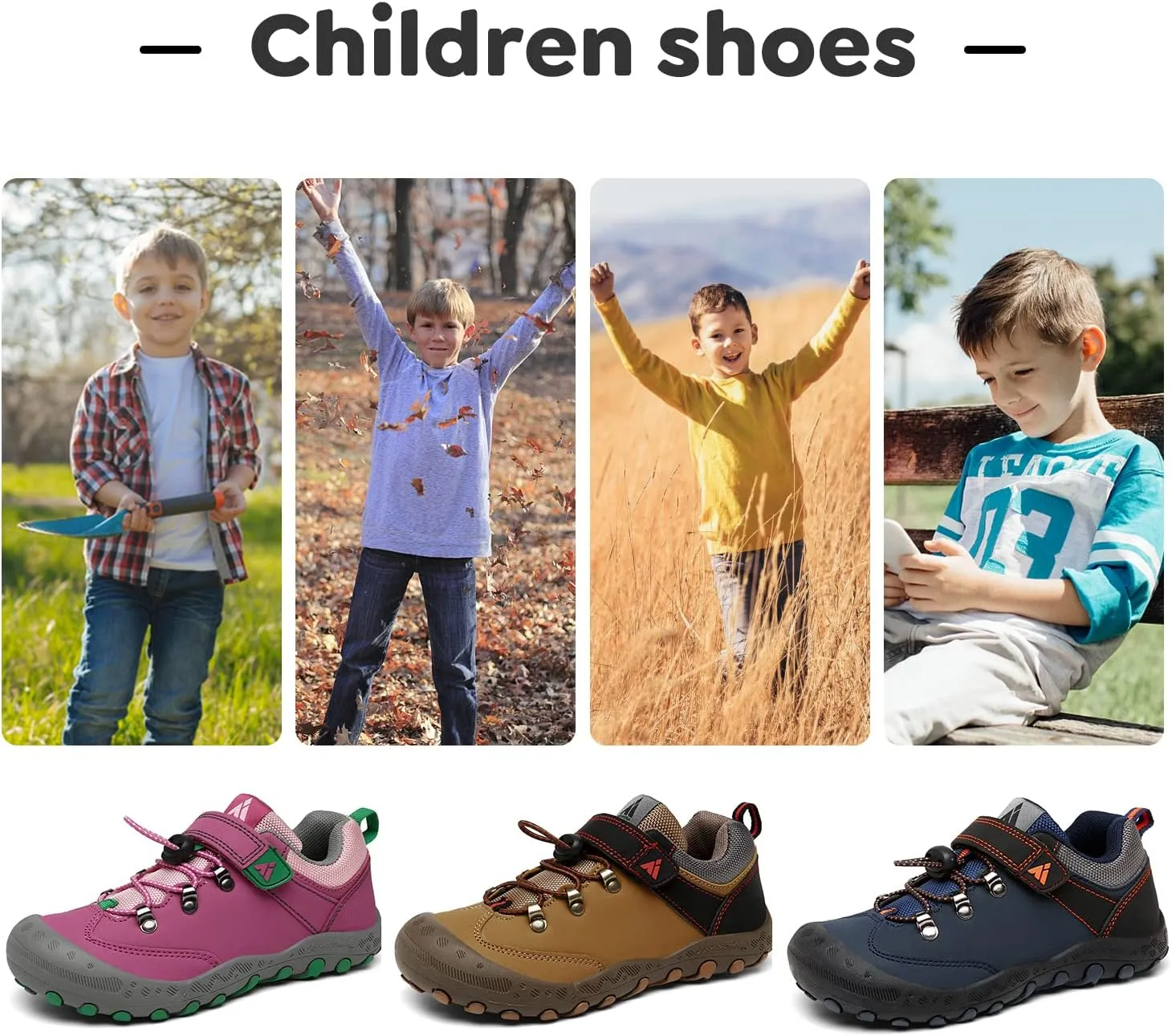 Mishansha Kids Girls Boys Hiking Shoes
