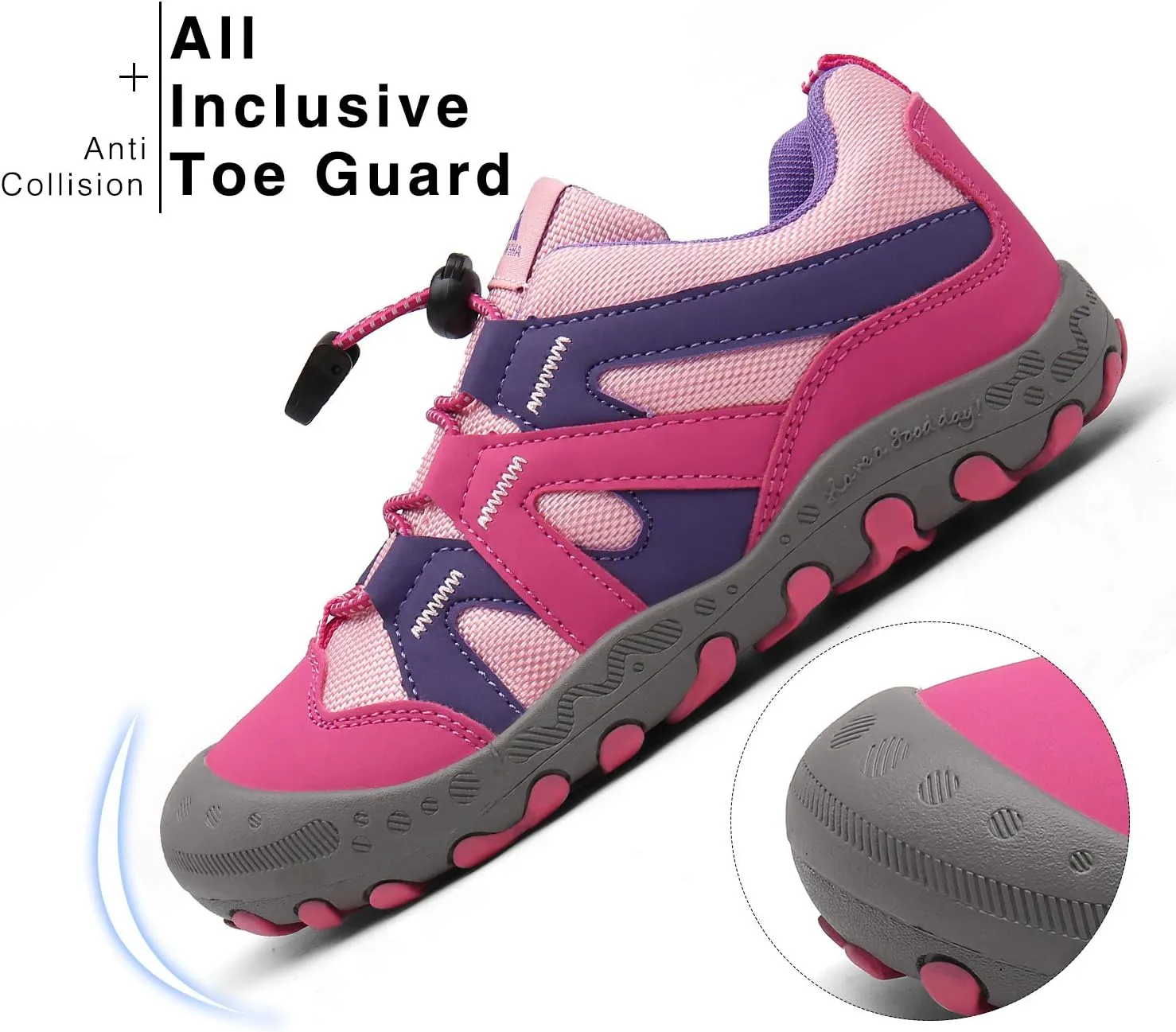 Mishansha Kids Hiking Boots Toddler Girls Boys Hiking Shoes Water-Resistant Anti-Collision Non-Slip Athletic Outdoor Trekking Boots