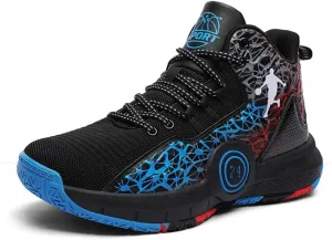 MoLig Men's 2023 Sports Running Outdoor Basketball Training Sneakers (7.5, Blue)