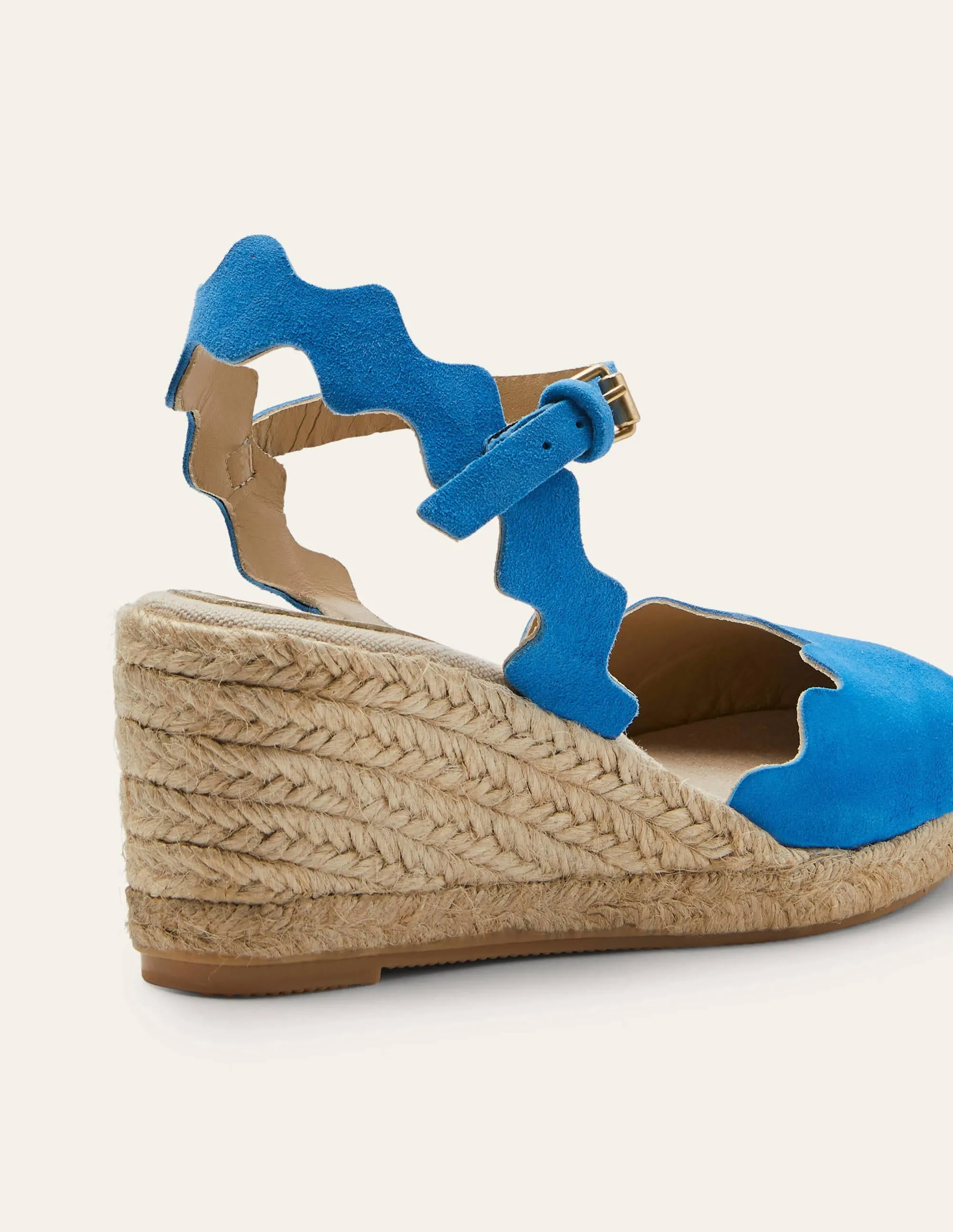 Nadine Espadrilles mit Keilabsatz-Marokkoblau