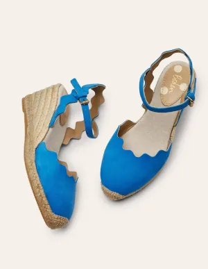 Nadine Espadrilles mit Keilabsatz-Marokkoblau