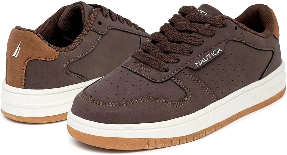Nautica Kids Boys Lace-Up Fashion Sneakers Low-Top Dress Shoes for Youth - (Big Kid/Little Kid)