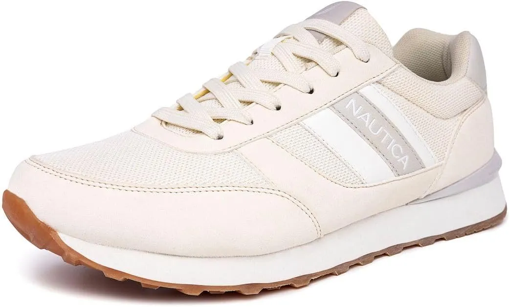 Nautica Men's Lace-Up Sneakers – Casual, Stylish, and Comfortable for Walking