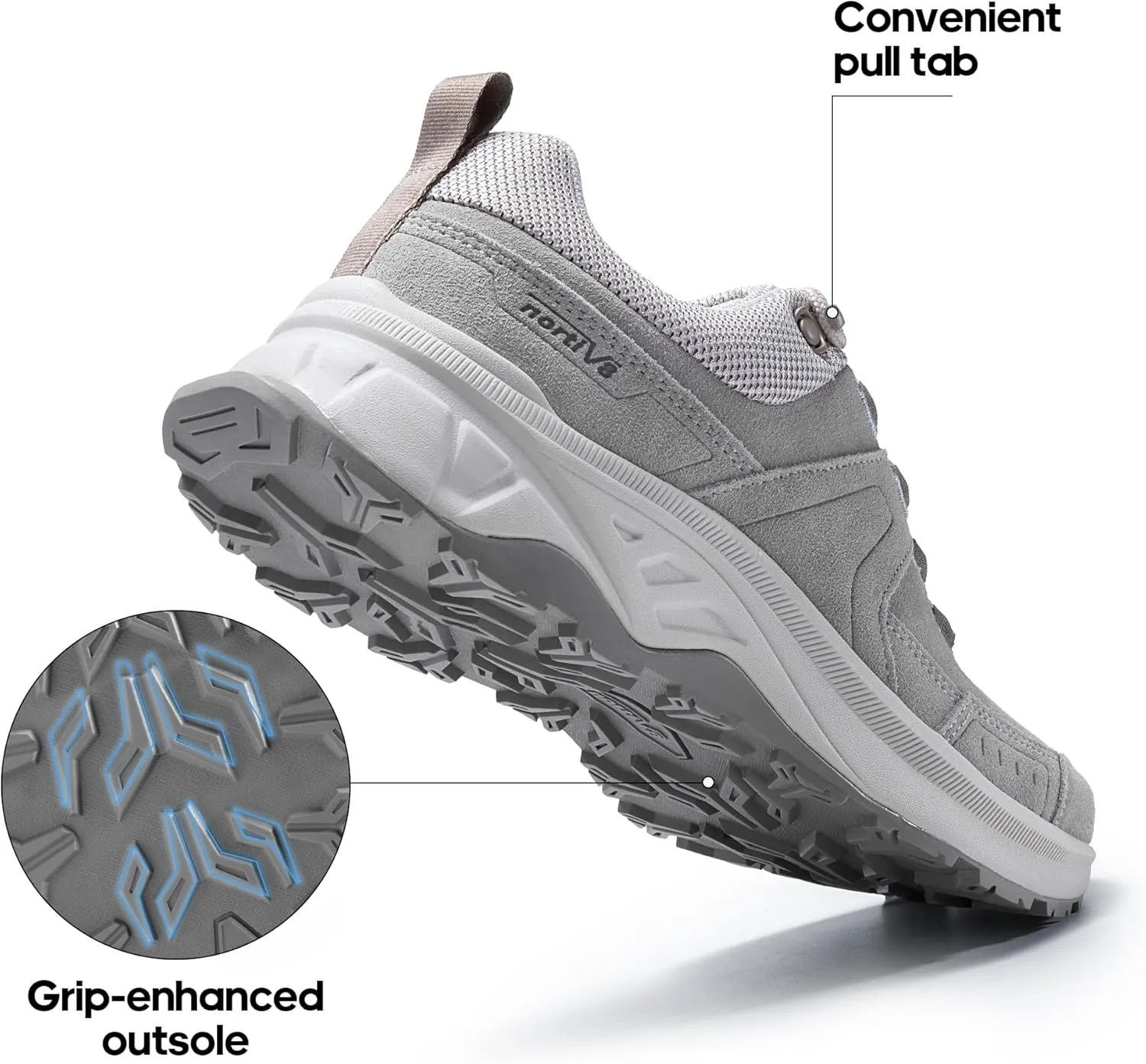 NORTIV 8 Women's Trails Shoes Outdoor Running Walking Hiking Shoes Comfortable Tennis Sneakers