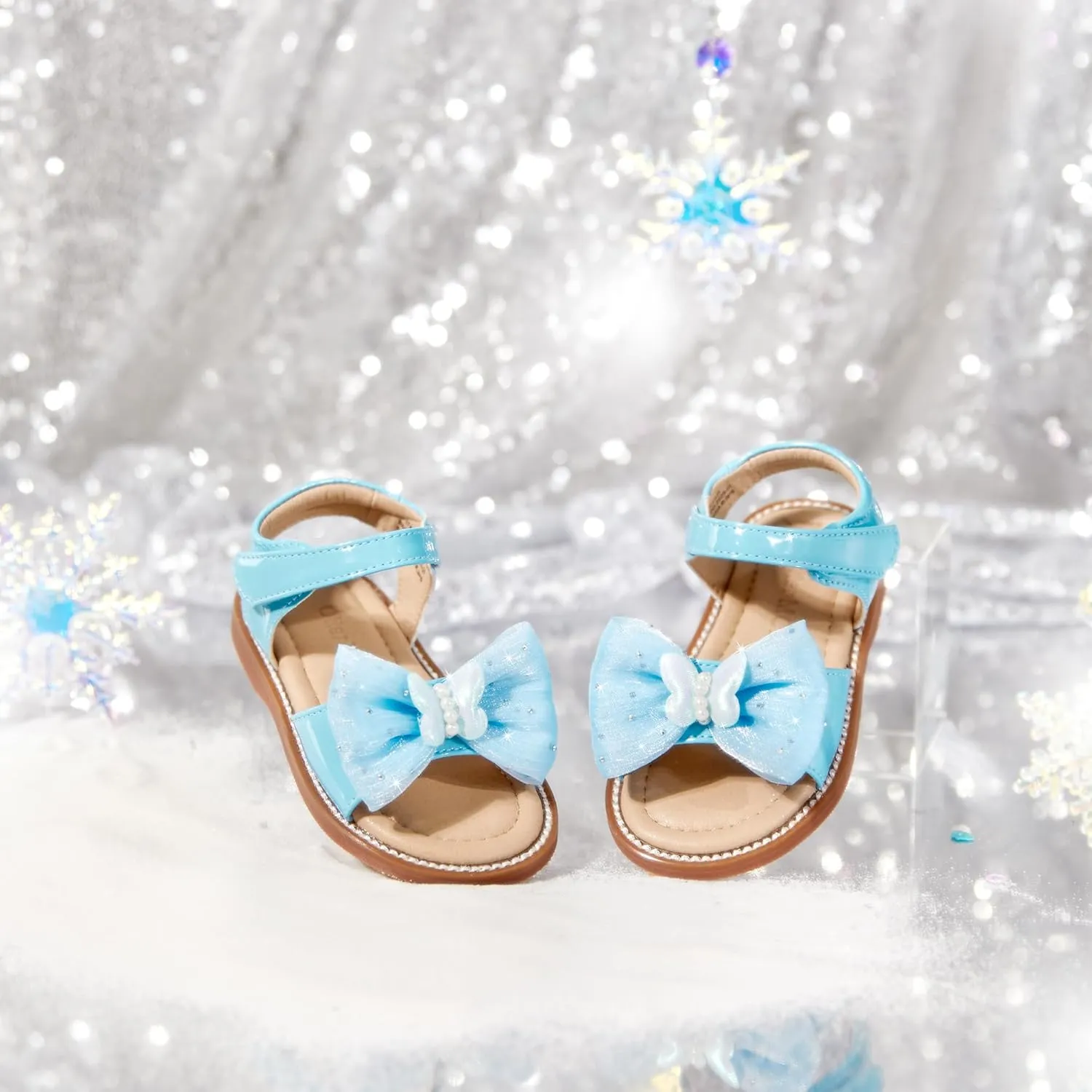 Otter MOMO Girls Open Toe Princess Flat Sandals with Comfort Sole Summer Sandals
