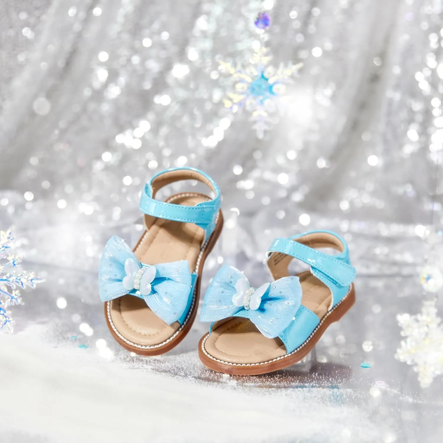 Otter MOMO Girls Open Toe Princess Flat Sandals with Comfort Sole Summer Sandals