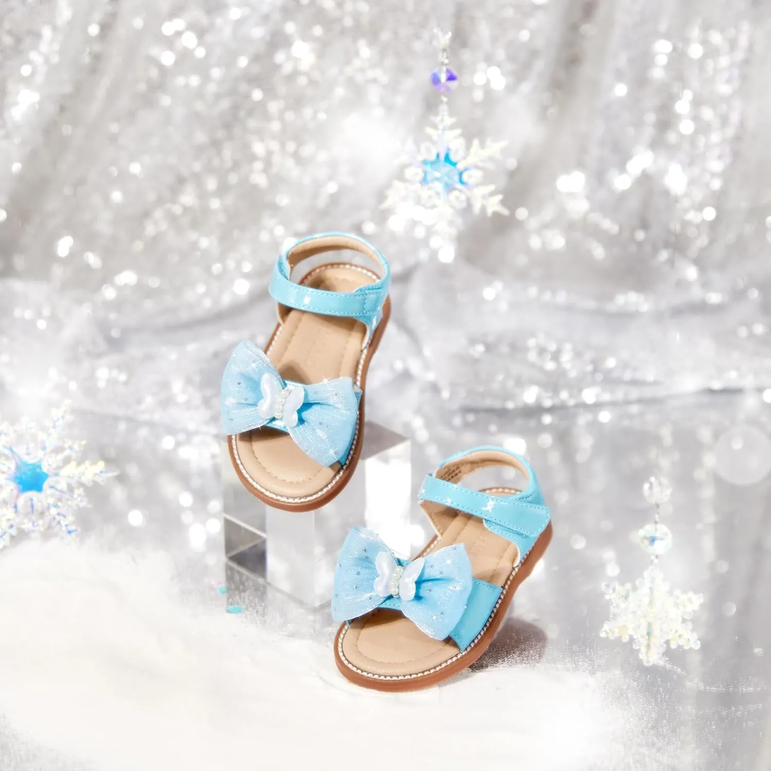 Otter MOMO Girls Open Toe Princess Flat Sandals with Comfort Sole Summer Sandals