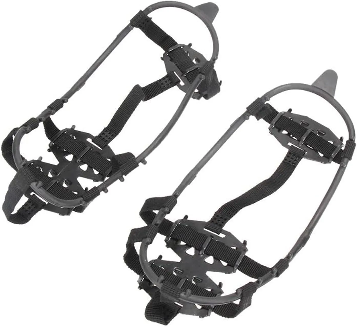 Outdoor Climbing Accessories 24 Teeth Shoe Spiked Grips Cleats Crampons Climbing Anti Slip Shoes Cover Ski Accessories Outdoor Camping Hiking Traveling Anti-Slip and wear-Resistant