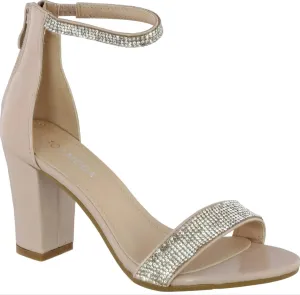 Over the Toe Strap Ankle Wrap Strap Heel， Open Toe Medium Heel