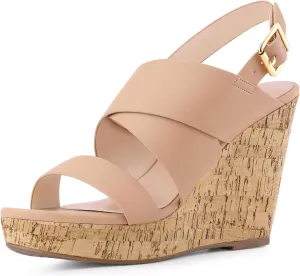 Perphy Open Toe Platform Wedge Sandals for Women