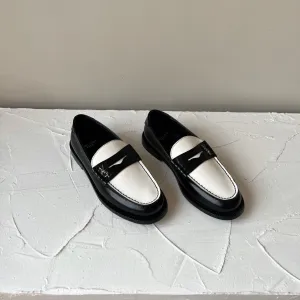 Saint Unbeatable range Laurent CALFSKIN BLACK Economical WHITE LE SL LOAFER AND