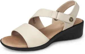 SHIBEVER Women's Low Wedge Heel Sandals Dressy Summer Ankle Strap Sandals Open Toe Comfortable Causal Platform Shoes