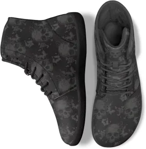 Skull High Top Work Barefoot Shoes Running Sneakers Non Slip Walking Tennis Shoes for Women Men
