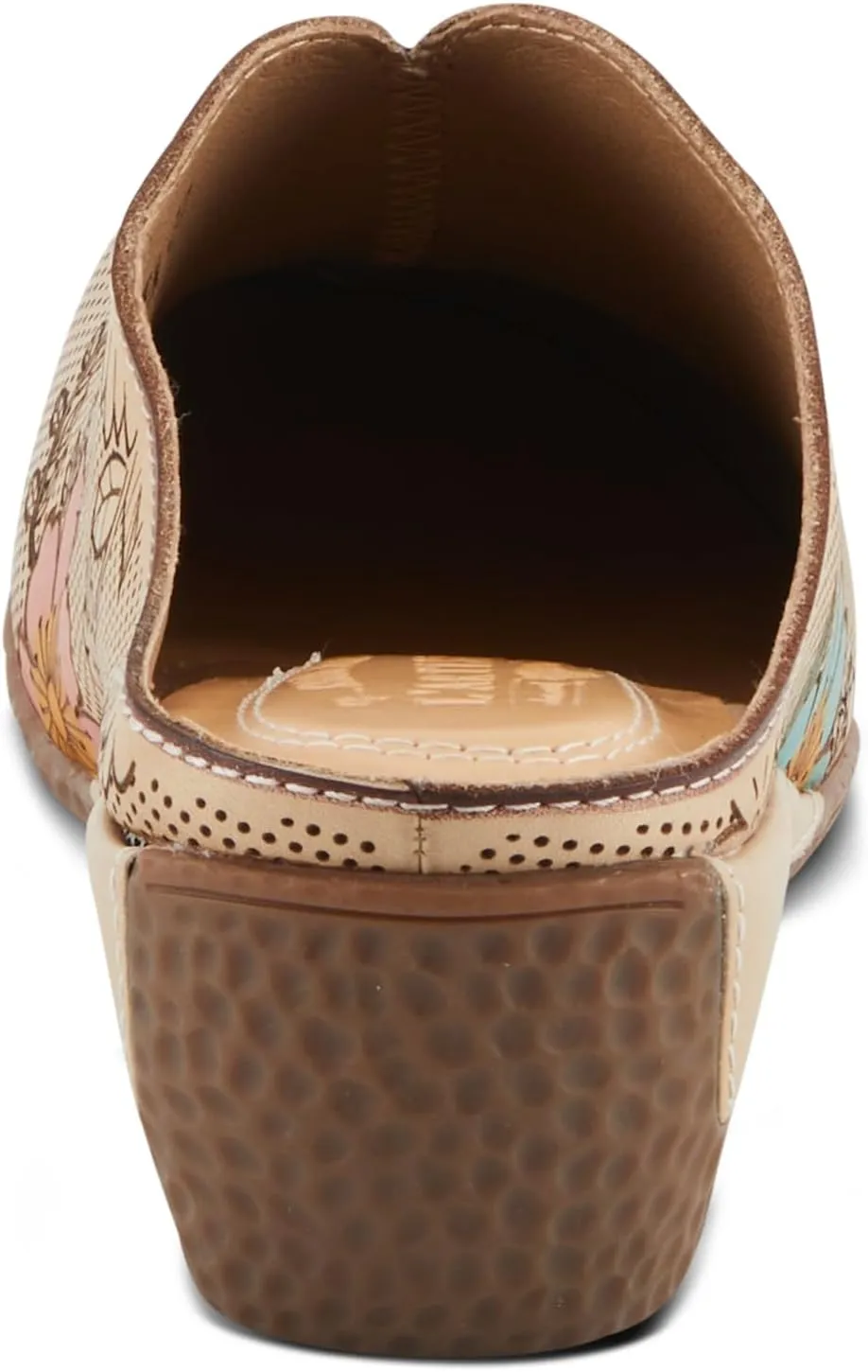 Spring Step L'Artiste Women's CHIENTI Hand-Painted Floral Open Back Sandals