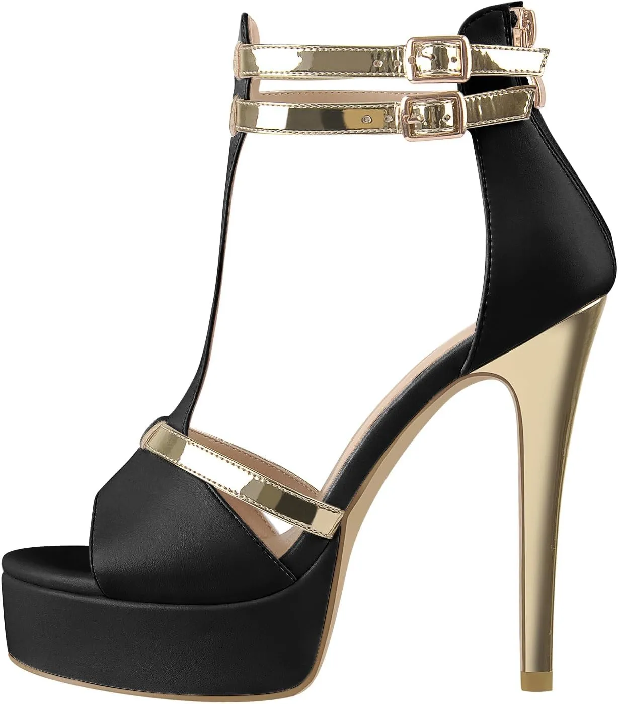 Stiletto High Heel Platform Peep Open Toe Ankle Strap Sandals