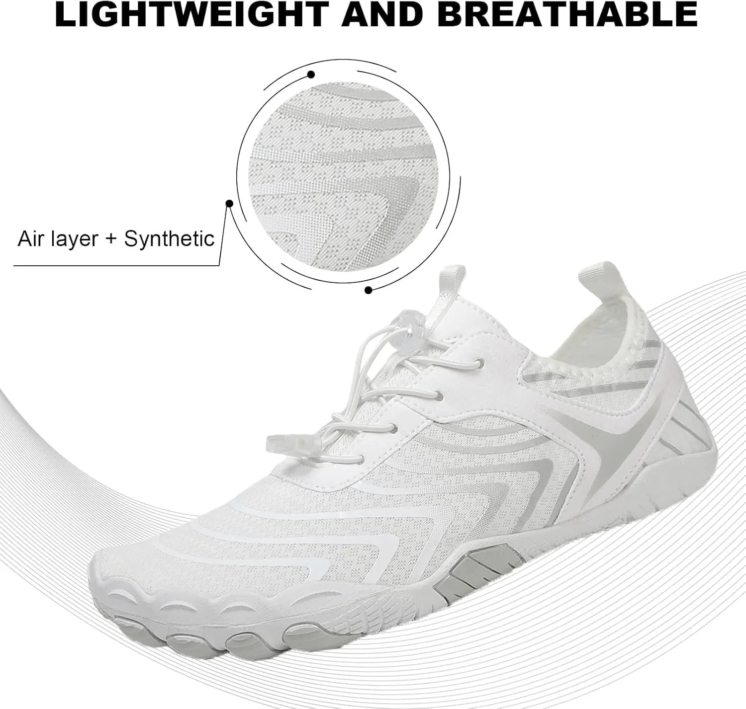 Thatrich Hike Shoes Footwear Womens Barefoot Walking Shoes Slip On Hiking Water Shoe Outdoor Waterproof Grounded Sneakers Wide Toe Box Unisex