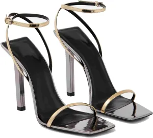 THESHY Womens Sandals Open Square Toe Ankle Strap Stiletto High Heels Buckle Sexy Heels for Women Dress Party Sandals for Women