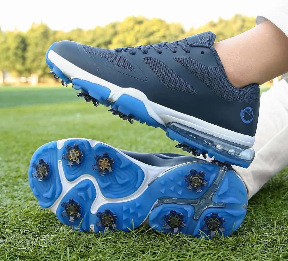 THESTRON New Men Golf Shoes 8 Spikes Professional Outdoor Golf Sport Sneaker for Men