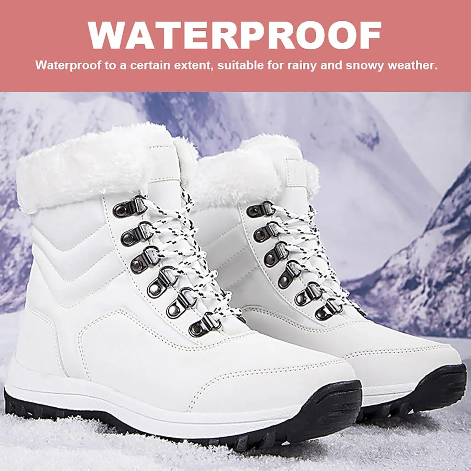 Thickened Outdoor Wear-Resistant Hiking Shoes, Orthopedic Waterproof Hiking Women's Winter Non-slip Warm Snow Boots