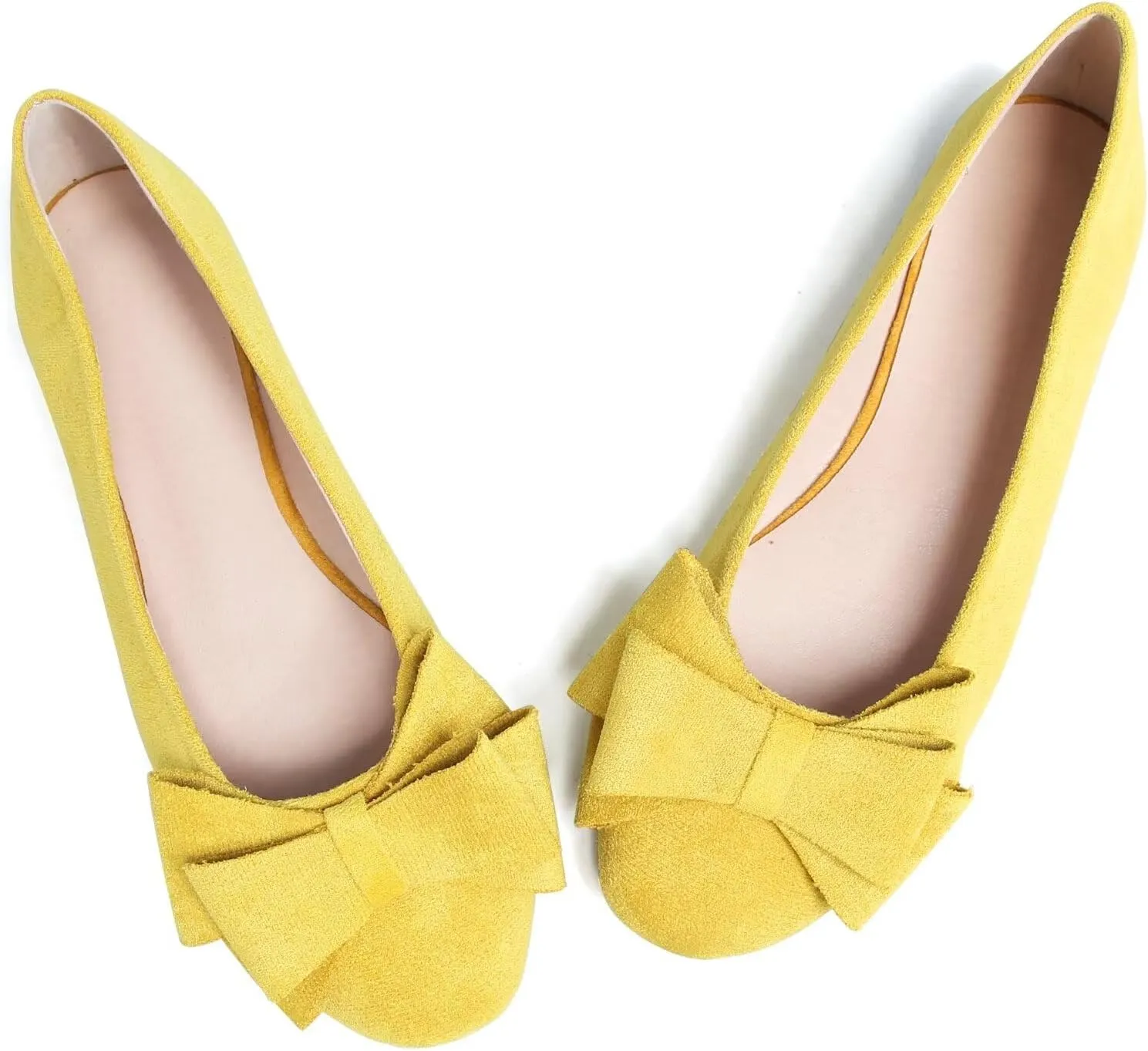 TN TANGNEST Women's Comfortable Pointed Toe Bowknot Flats Slip On Loafers Casual Flats